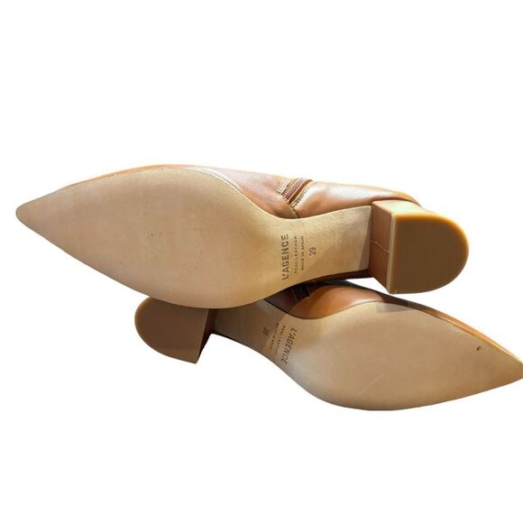 L’Agence Jeannie II Pointed Toe Bootie in Luggage Brown NWOB Size 39 or US 8 - Picture 5 of 6